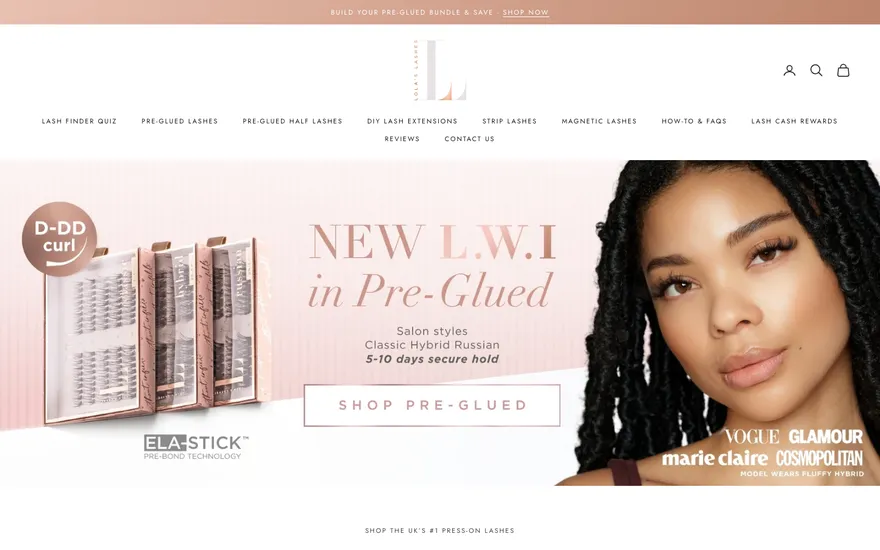 The Lola&rsquo;s Lashes homepage